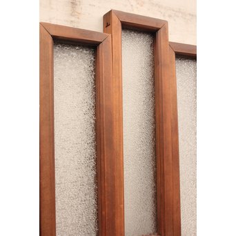 多色ガラス細身欄間/明り取り　4枚1組　R1861 