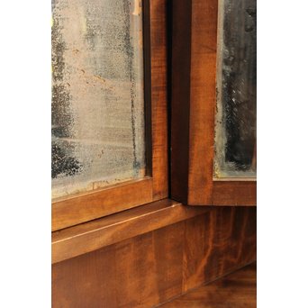 軽井沢彫引手　大正アールデコ家具化粧机と椅子　G261 