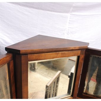 軽井沢彫引手　大正アールデコ家具化粧机と椅子　G261 