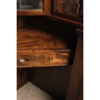 軽井沢彫引手　大正アールデコ家具化粧机と椅子　G261 