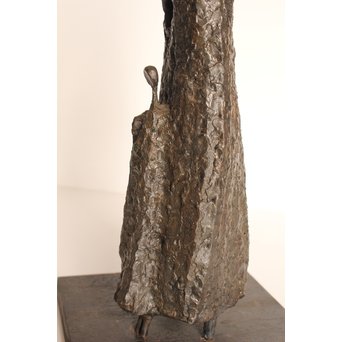 植木茂　抽象彫刻家　母と子ブロンズ像　S2765 