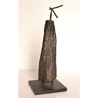 植木茂　抽象彫刻家　母と子ブロンズ像　S2765 