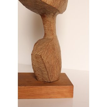 植木茂　抽象彫刻家　木彫像　S2766 