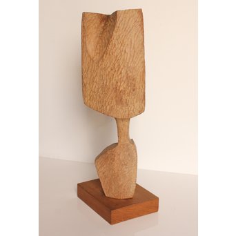 植木茂　抽象彫刻家　木彫像　S2766 