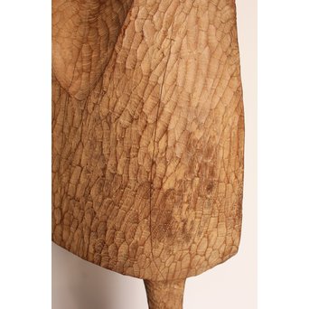 植木茂　抽象彫刻家　木彫像　S2766 