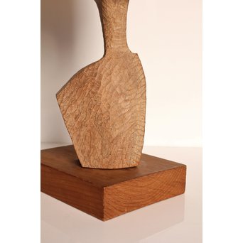 植木茂　抽象彫刻家　木彫像　S2766 