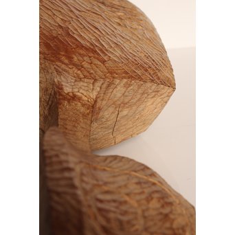 植木茂　抽象彫刻家　木彫像　S2766 