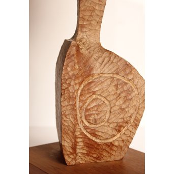 植木茂　抽象彫刻家　木彫像　S2766 