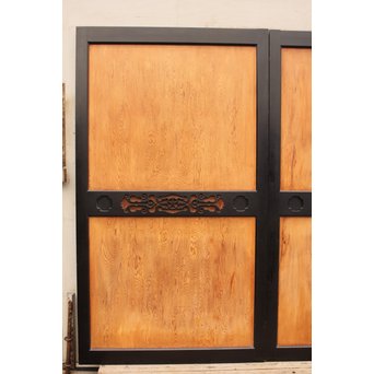 屋久杉系一枚板の上質帯戸　4枚1組　B846 