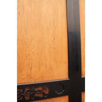 屋久杉系一枚板の上質帯戸　4枚1組　B846 