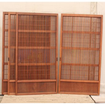 障子枠付 格子戸 4枚1組　L806Y