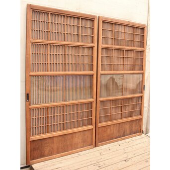 障子枠付 格子戸 4枚1組　L806Y 