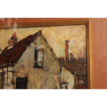 児玉幸雄「パリ郊外」 油彩6号　S2769 