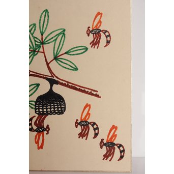 山下清「蜂」 色紙サインペン　S2770 