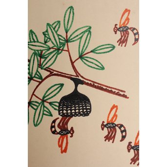 山下清「蜂」 色紙サインペン　S2770 