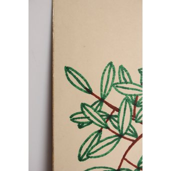 山下清「蜂」 色紙サインペン　S2770 