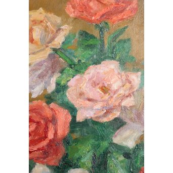 鱸利彦「薔薇」 油彩6号　S2771 