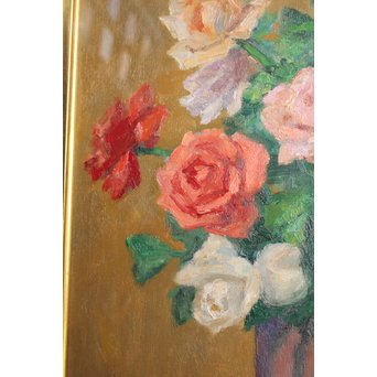 鱸利彦「薔薇」 油彩6号　S2771 