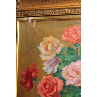 鱸利彦「薔薇」 油彩6号　S2771 