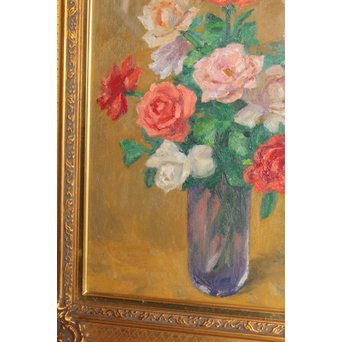 鱸利彦「薔薇」 油彩6号　S2771 