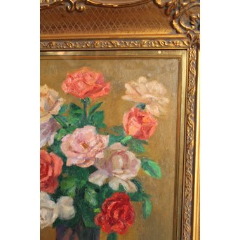 鱸利彦「薔薇」 油彩6号　S2771 