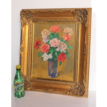 鱸利彦「薔薇」 油彩6号　S2771 