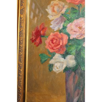 鱸利彦「薔薇」 油彩6号　S2771 