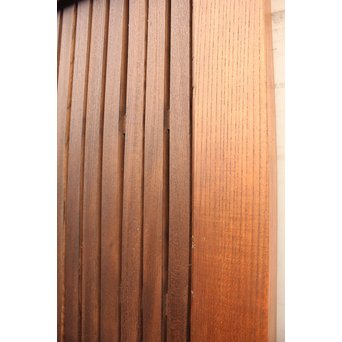 総欅一枚板の格子蔵戸　W483 