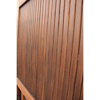 総欅一枚板の格子蔵戸　W483 