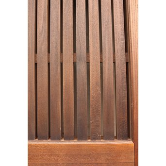 総欅一枚板の格子蔵戸　W483 