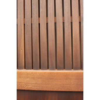 総欅一枚板の格子蔵戸　W483 