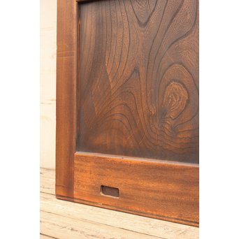 総欅一枚板の格子蔵戸　W483 