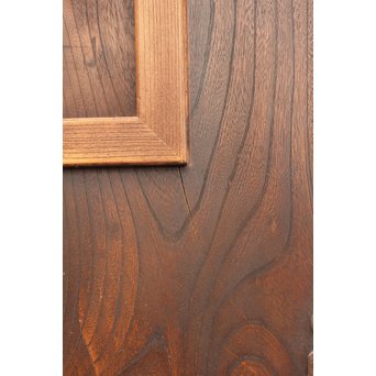 総欅一枚板の格子蔵戸　W483 