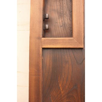 総欅一枚板の格子蔵戸　W483 