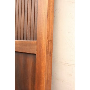 総欅一枚板の格子蔵戸　W483 