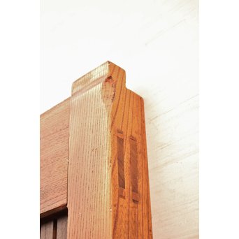 総欅一枚板の格子蔵戸　W483 