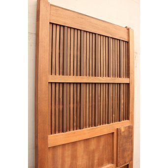 総欅一枚板の格子蔵戸　W483 