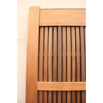 総欅一枚板の格子蔵戸　W483 