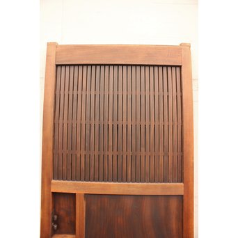 総欅一枚板の格子蔵戸　W483 