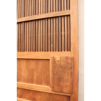 総欅一枚板の格子蔵戸　W483 