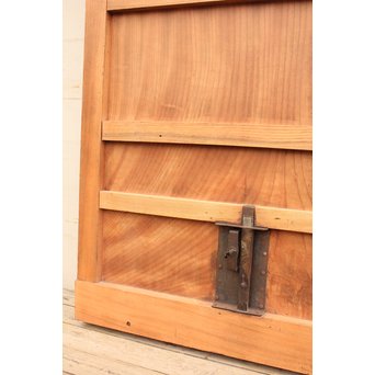 総欅一枚板の格子蔵戸　W483 