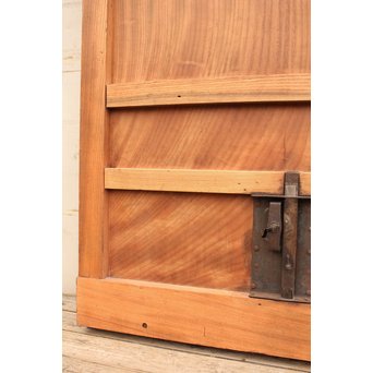 総欅一枚板の格子蔵戸　W483 