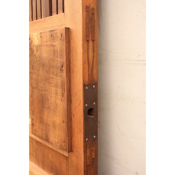総欅一枚板の格子蔵戸　W483 