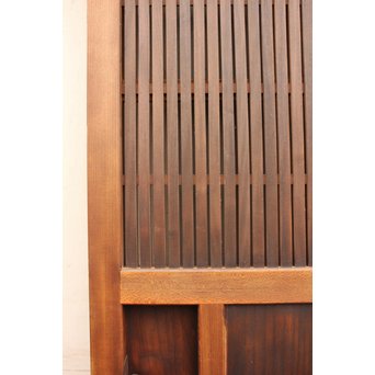 総欅一枚板の格子蔵戸　W483 