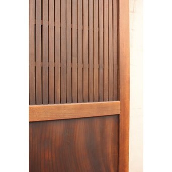 総欅一枚板の格子蔵戸　W483 