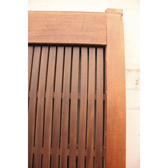 総欅一枚板の格子蔵戸　W483 