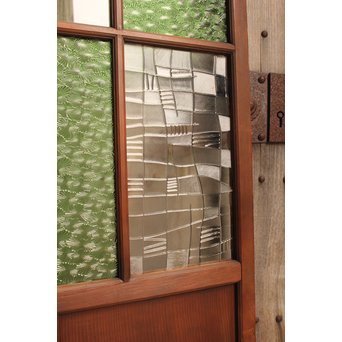 プレス緑色ガラスの建具　GD949 