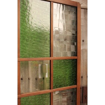 プレス緑色ガラスの建具　GD949 