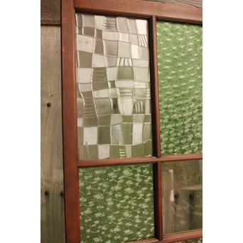 プレス緑色ガラスの建具　GD949 