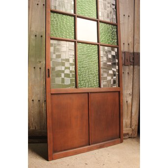 プレス緑色ガラスの建具　GD949 